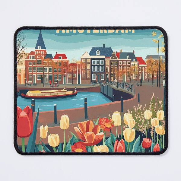 Item preview, Amsterdam Cityscape Art – Captivating Wall Decor Inspired by Dutch Canals & Architecture designed and sold by nomiraclehere.