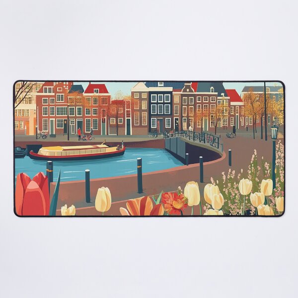 Item preview, Amsterdam Cityscape Art – Captivating Wall Decor Inspired by Dutch Canals & Architecture designed and sold by nomiraclehere.