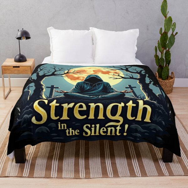 Item preview, Strength in the Silence - Halloween Design | Ghostly Meditation in Eerie Graveyard Art designed and sold by Dantin.