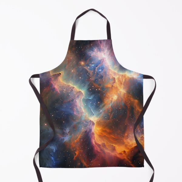 Artikelvorschau, Blauer und orangefarbener kosmischer Traum: Lebendige Universumkunst entworfen und verkauft von UniGift.