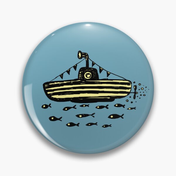 Item preview, submarine followed by a school of ghostly fish designed and sold by duxpavlic.