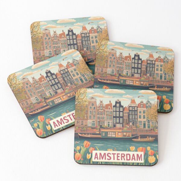 Item preview, Amsterdam Cityscape Art – Captivating Wall Decor Inspired by Dutch Canals & Architecture designed and sold by nomiraclehere.