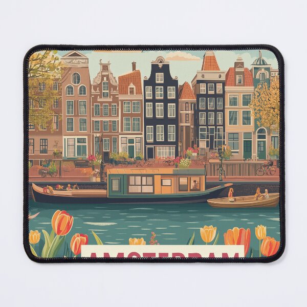 Item preview, Amsterdam Cityscape Art – Captivating Wall Decor Inspired by Dutch Canals & Architecture designed and sold by nomiraclehere.