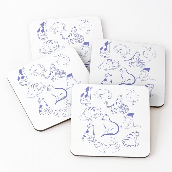 Item preview,  Cute Cat Pattern Aesthetic designed and sold by Ila Mandlik.