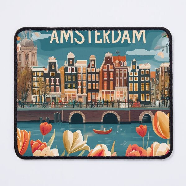 Item preview, Amsterdam Cityscape Art – Captivating Wall Decor Inspired by Dutch Canals & Architecture designed and sold by nomiraclehere.