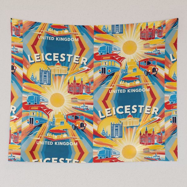 Item preview, Leicester United Kingdom Vintage Travel Tourism  designed and sold by TravelersGems.