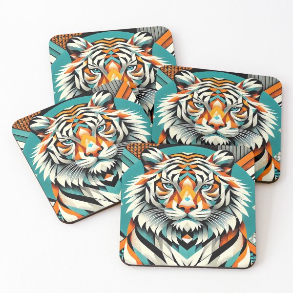 Item preview, Geometric Tiger: Power and Elegance designed and sold by FAONIM.