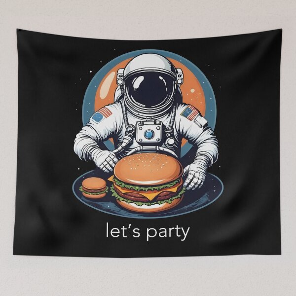 Item preview, Astronaut Eating a Burger in Space designed and sold by ecolatur.