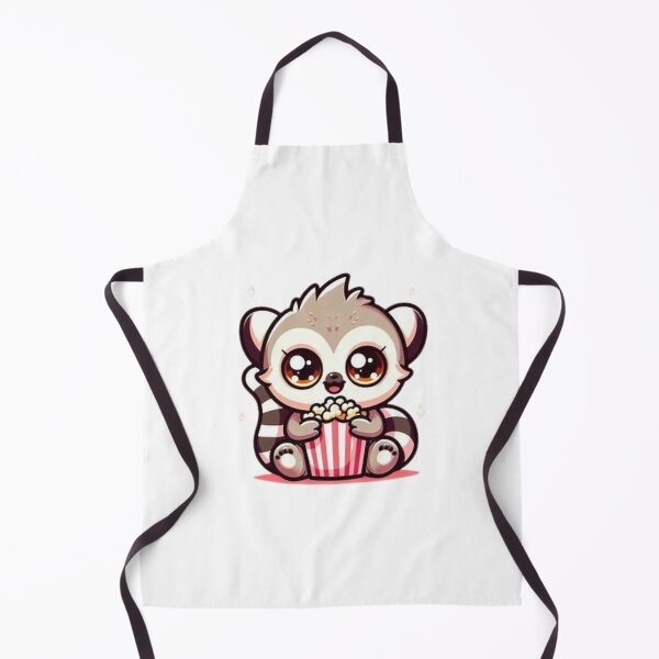 Item preview, lemur eating popcorn designed and sold by Eternalski.