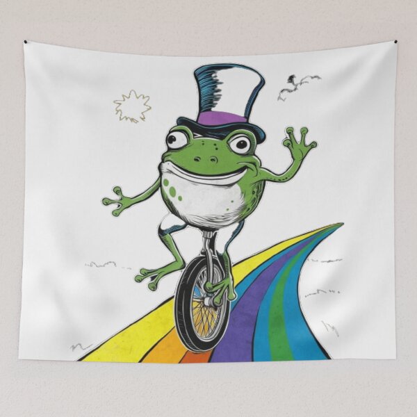 Item preview, Froggy on Wheels - Cute and Quirky Frog Riding a Bicycle  designed and sold by XquisiteFashion.
