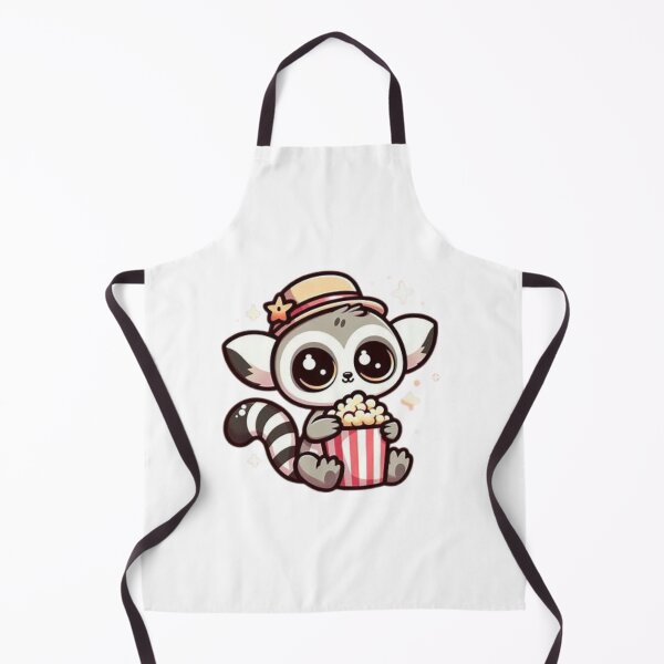Item preview, lemur eating popcorn designed and sold by Eternalski.