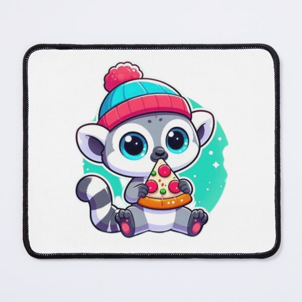 Item preview, lemur eating pizza designed and sold by Eternalski.