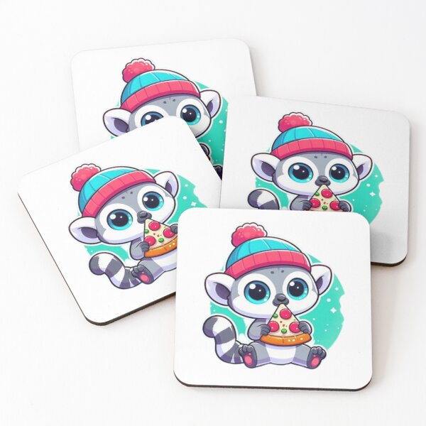 Item preview, lemur eating pizza designed and sold by Eternalski.
