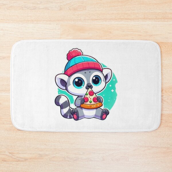 Item preview, lemur eating pizza designed and sold by Eternalski.