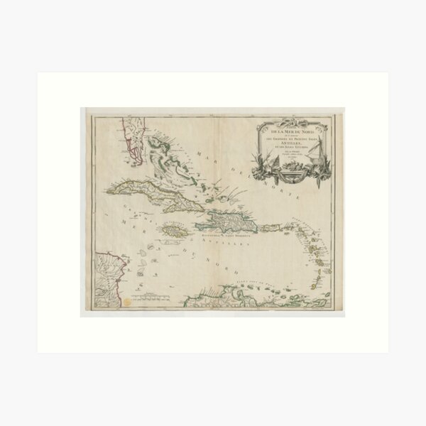 Carte Ancienne Des Bahamas 1823 – Reproduction, Prête à Encadrer, Ted's Vintage Art
