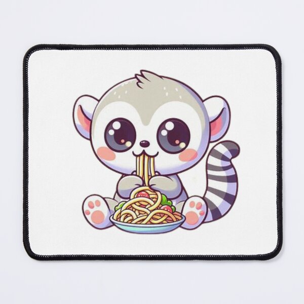 Item preview, lemur eating pasta designed and sold by Eternalski.