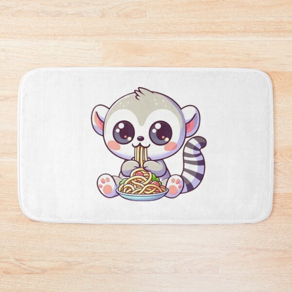 Item preview, lemur eating pasta designed and sold by Eternalski.