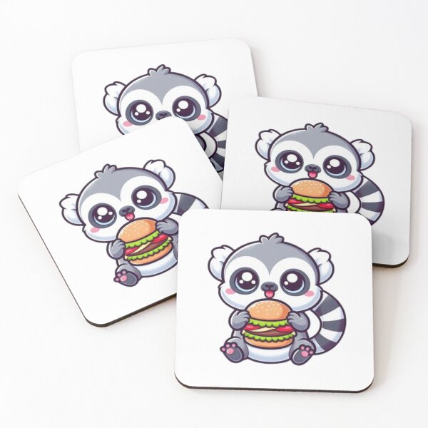 Item preview, lemur eating burger designed and sold by Eternalski.