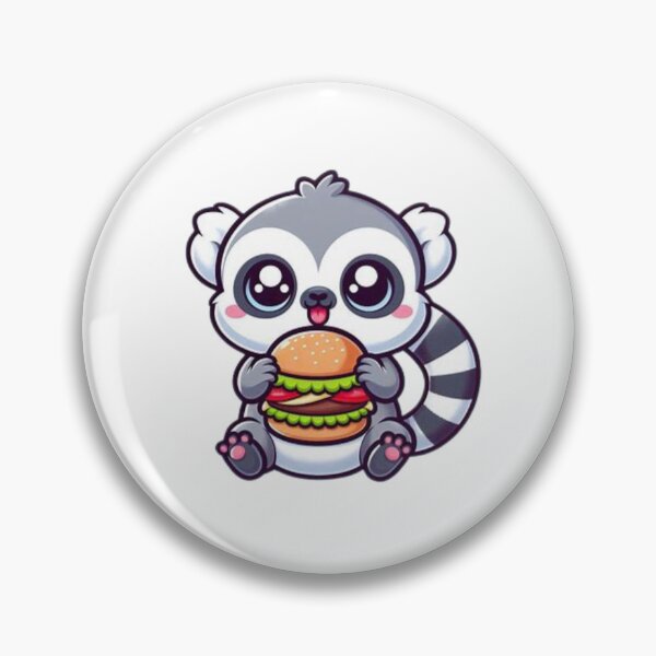 Item preview, lemur eating burger designed and sold by Eternalski.