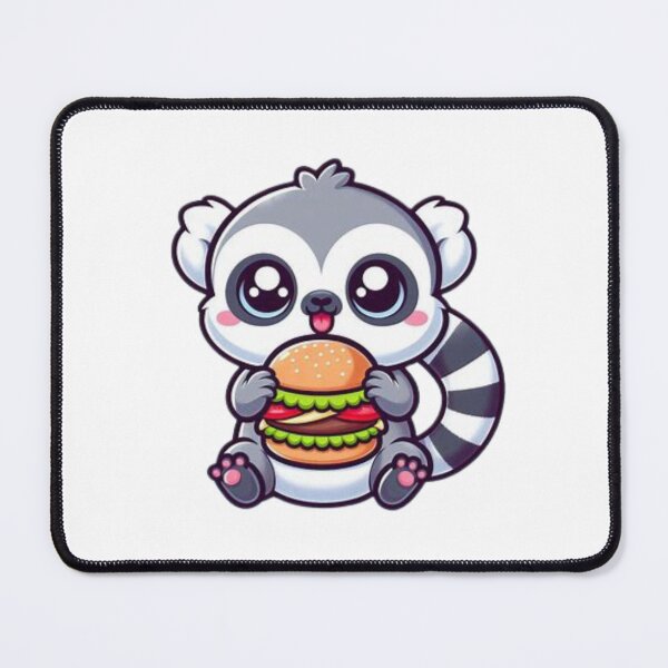 Item preview, lemur eating burger designed and sold by Eternalski.