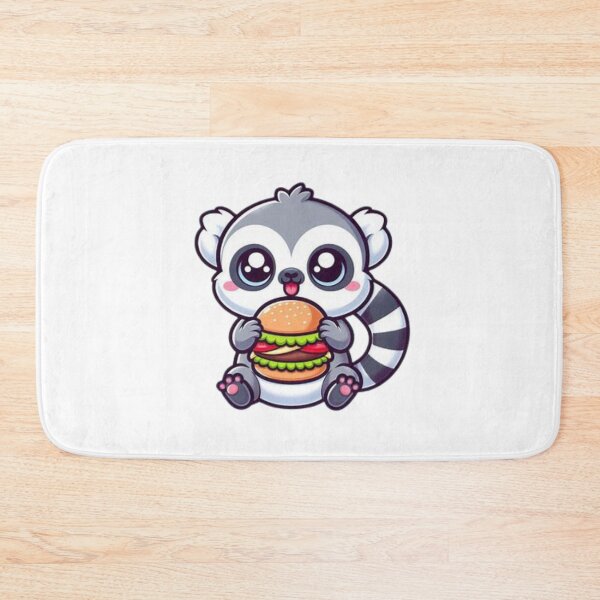 Item preview, lemur eating burger designed and sold by Eternalski.