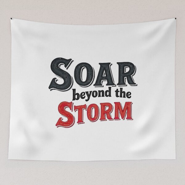 Item preview, Motivational quote about overcoming storm designed and sold by artwaves.