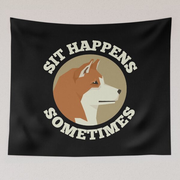 Item preview, Sit Happens Sometimes Shiba Inu Dog - Funny Quotes designed and sold by astralsecret.