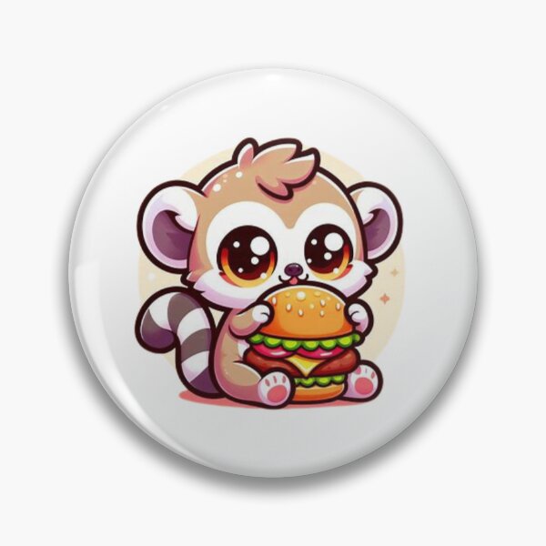 Item preview, lemur eating burger designed and sold by Eternalski.
