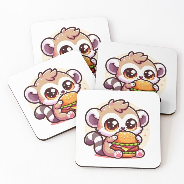 Item preview, lemur eating burger designed and sold by Eternalski.