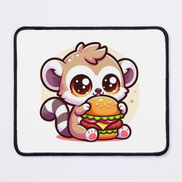 Item preview, lemur eating burger designed and sold by Eternalski.
