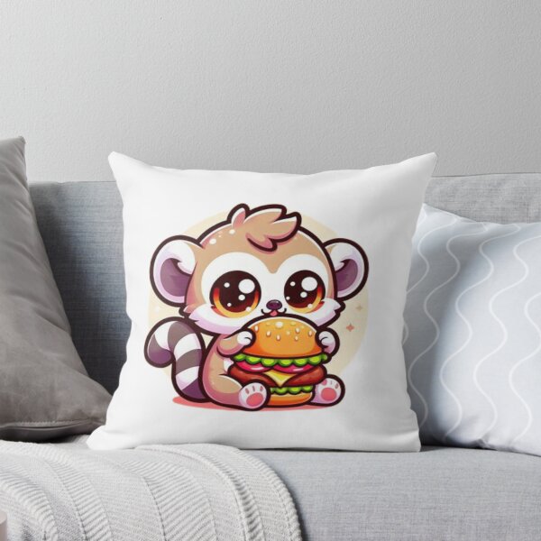 Item preview, lemur eating burger designed and sold by Eternalski.