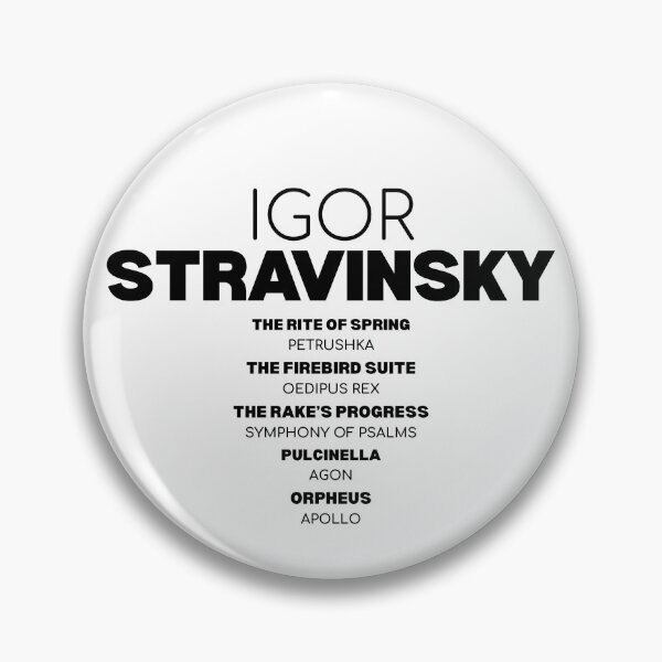 Item preview, Stravinsky Famous Works - Black Text designed and sold by TheVitruvianCat.