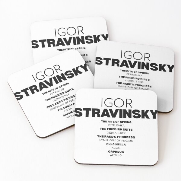 Item preview, Stravinsky Famous Works - Black Text designed and sold by TheVitruvianCat.