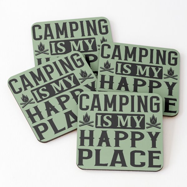 Item preview, Camping is my happy place designed and sold by Wit & Wear Company.