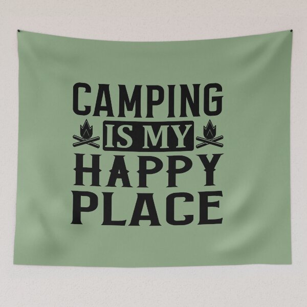 Item preview, Camping is my happy place designed and sold by Wit & Wear Company.