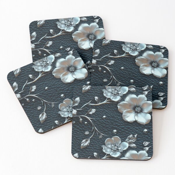 Item preview, Metallic Bloom on Leather designed and sold by AtomTheopolis.