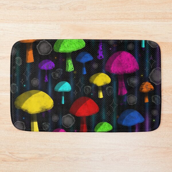 Item preview, Trippy Psychedelic Mushrooms print designed and sold by rainbowdazzle.