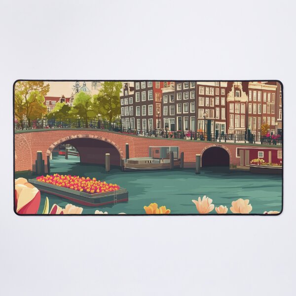 Item preview, Amsterdam Cityscape Art – Captivating Wall Decor Inspired by Dutch Canals & Architecture designed and sold by nomiraclehere.