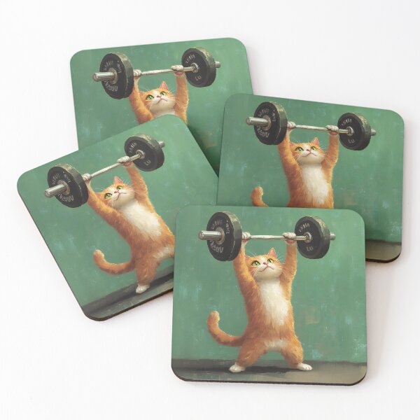 Item preview, Cat Lifting Barbell designed and sold by prettykaler.