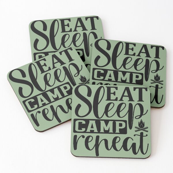 Item preview, Sleep eat camp repeat designed and sold by Wit & Wear Company.