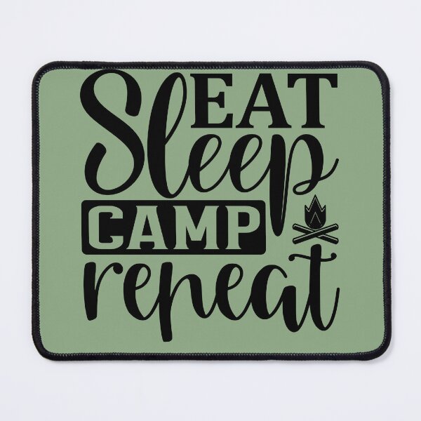 Item preview, Sleep eat camp repeat designed and sold by Wit & Wear Company.