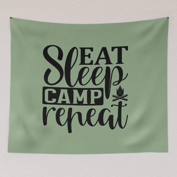 Item preview, Sleep eat camp repeat designed and sold by Wit & Wear Company.
