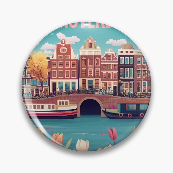 Item preview, Amsterdam Cityscape Art – Captivating Wall Decor Inspired by Dutch Canals & Architecture designed and sold by nomiraclehere.