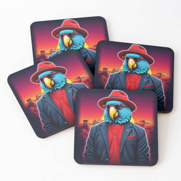 Item preview, Gabriel the Parrot Happy tourist visiting the monuments of Athens designed and sold by roman747.