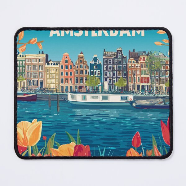 Item preview, Amsterdam Cityscape Art – Captivating Wall Decor Inspired by Dutch Canals & Architecture designed and sold by nomiraclehere.