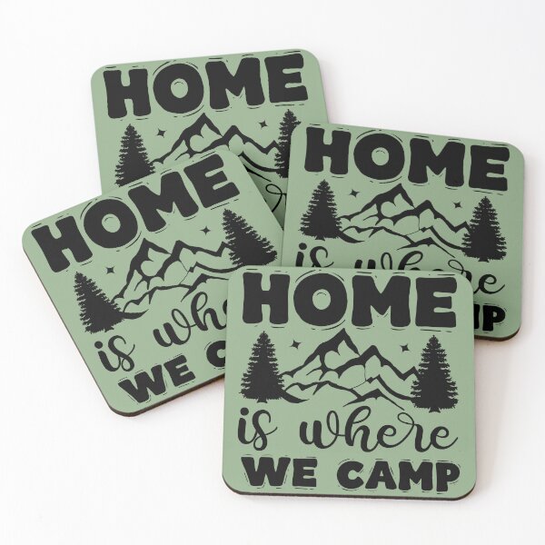 Item preview,  Home is where we camp designed and sold by Wit & Wear Company.