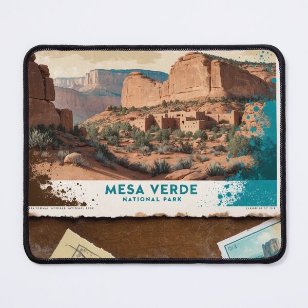 Item preview, Mesa Verde National Park Postcard Vintage Retro Travel designed and sold by TravelPostcardGems.