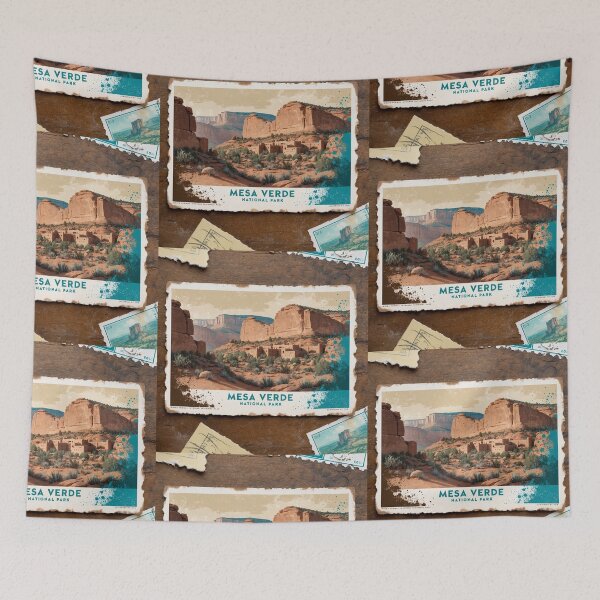 Item preview, Mesa Verde National Park Postcard Vintage Retro Travel designed and sold by TravelPostcardGems.