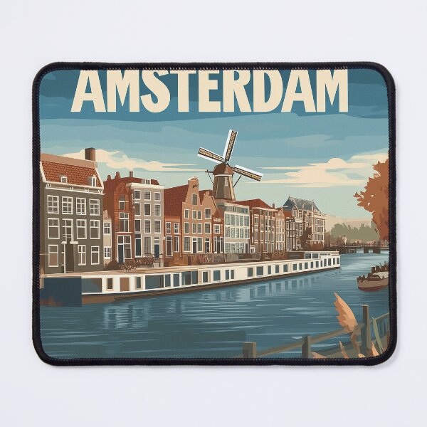 Item preview, Amsterdam Cityscape Art – Captivating Wall Decor Inspired by Dutch Canals & Architecture designed and sold by nomiraclehere.