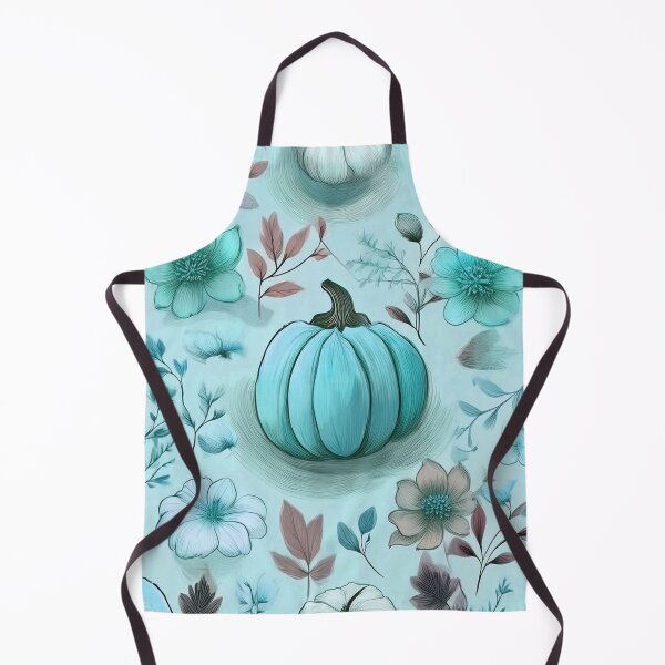 Item preview, Autumn composition - pumpkins entwined with autumn plants.2/ sky blue designed and sold by My-fake-places.